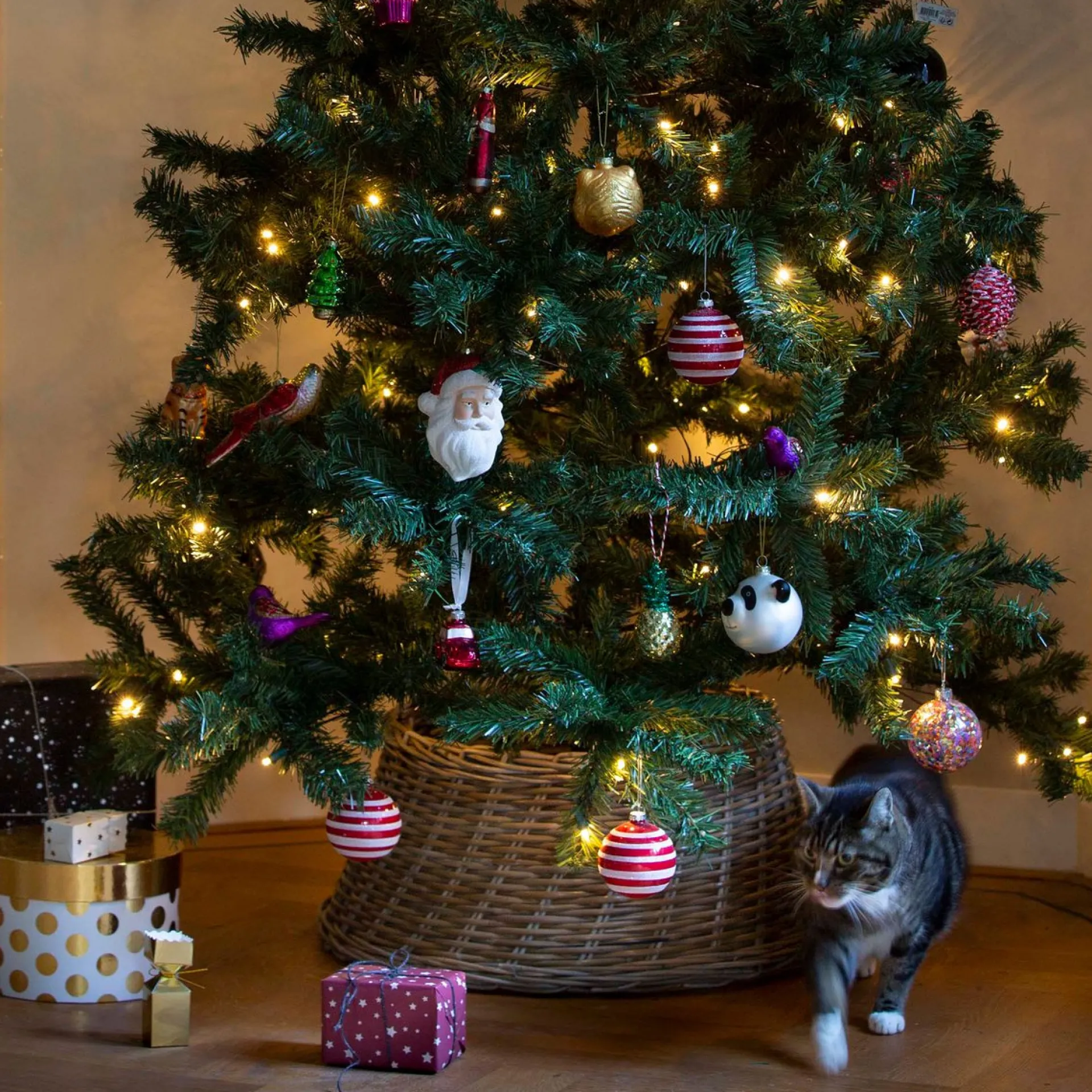 van der Leeden Kerstboomhuls Rotan Naturel Fashion