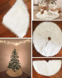 Evora Kerstboomkleed Wit 120 Cm - Kerstboomrok 120 Cm Groot - Zacht Pluche Kerstboom Kleed Voor Onder De Kerstboom Discount