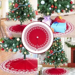Selwo Kerstboomrok, 122 Cm Gebreide Kerstboomdeken, Kerstdecoratie, Rok, Kerstboomdeken, Kerstboomdecoratie, Decoratie Voor Thuis, Kerstfeest, Decoratie Cheap