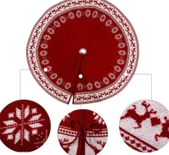 Selwo Kerstboomrok, 122 Cm Gebreide Kerstboomdeken, Kerstdecoratie, Rok, Kerstboomdeken, Kerstboomdecoratie, Decoratie Voor Thuis, Kerstfeest, Decoratie Cheap