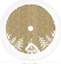 Merkloos Kerstboomrok - Kerstboomkleed – Luxe Kerstboomrok New