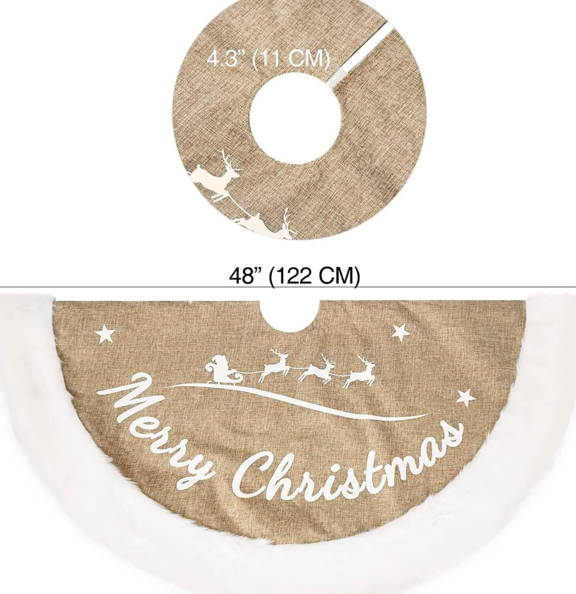 Merkloos Kerstboomrok - Kerstboomkleed – Luxe Kerstboomrok Cheap