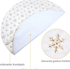 Merkloos Kerstboomrok - Kerstboomkleed – Luxe Kerstboomrok New
