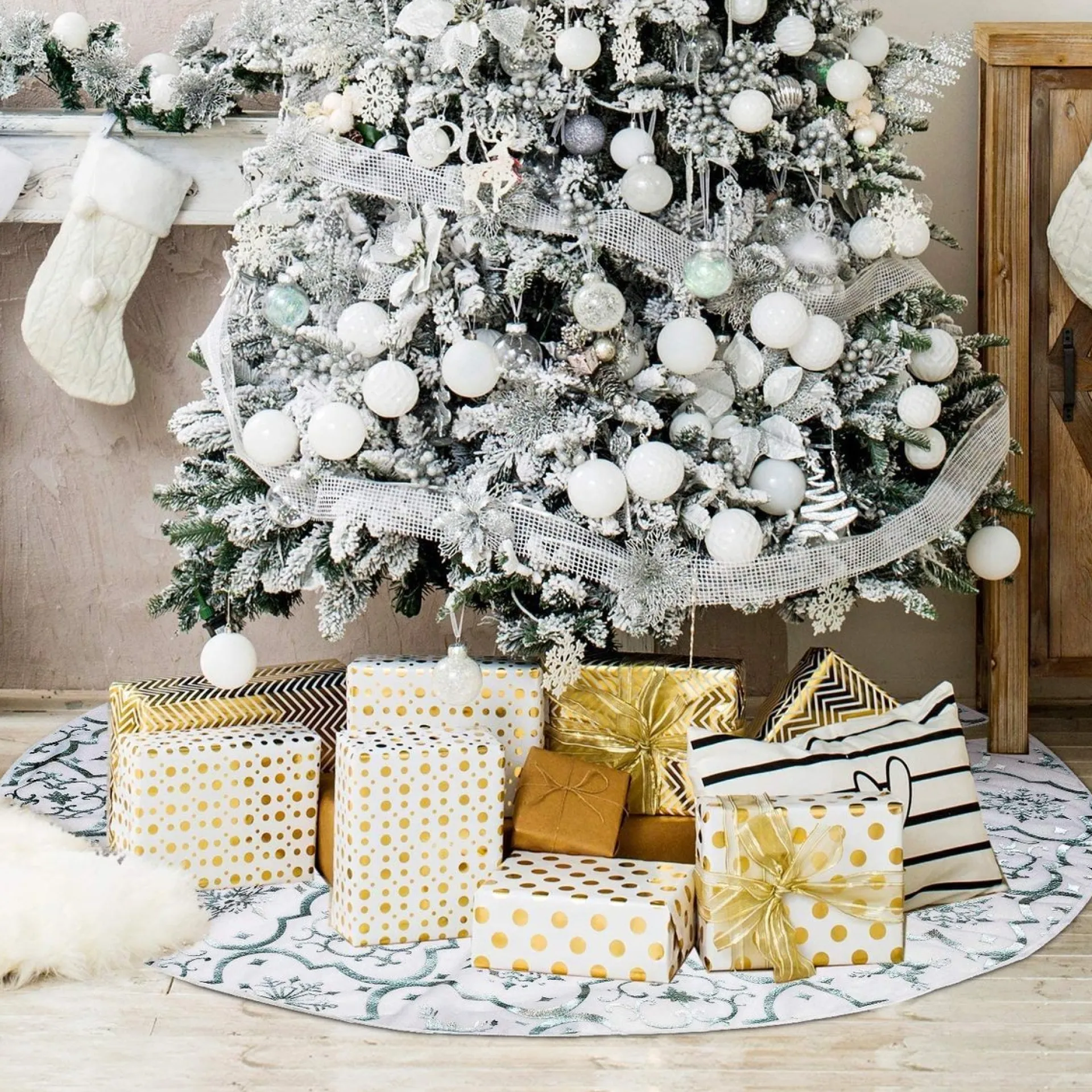 Merkloos Kerstboomrok - Kerstboomkleed – Luxe Kerstboomrok Shop
