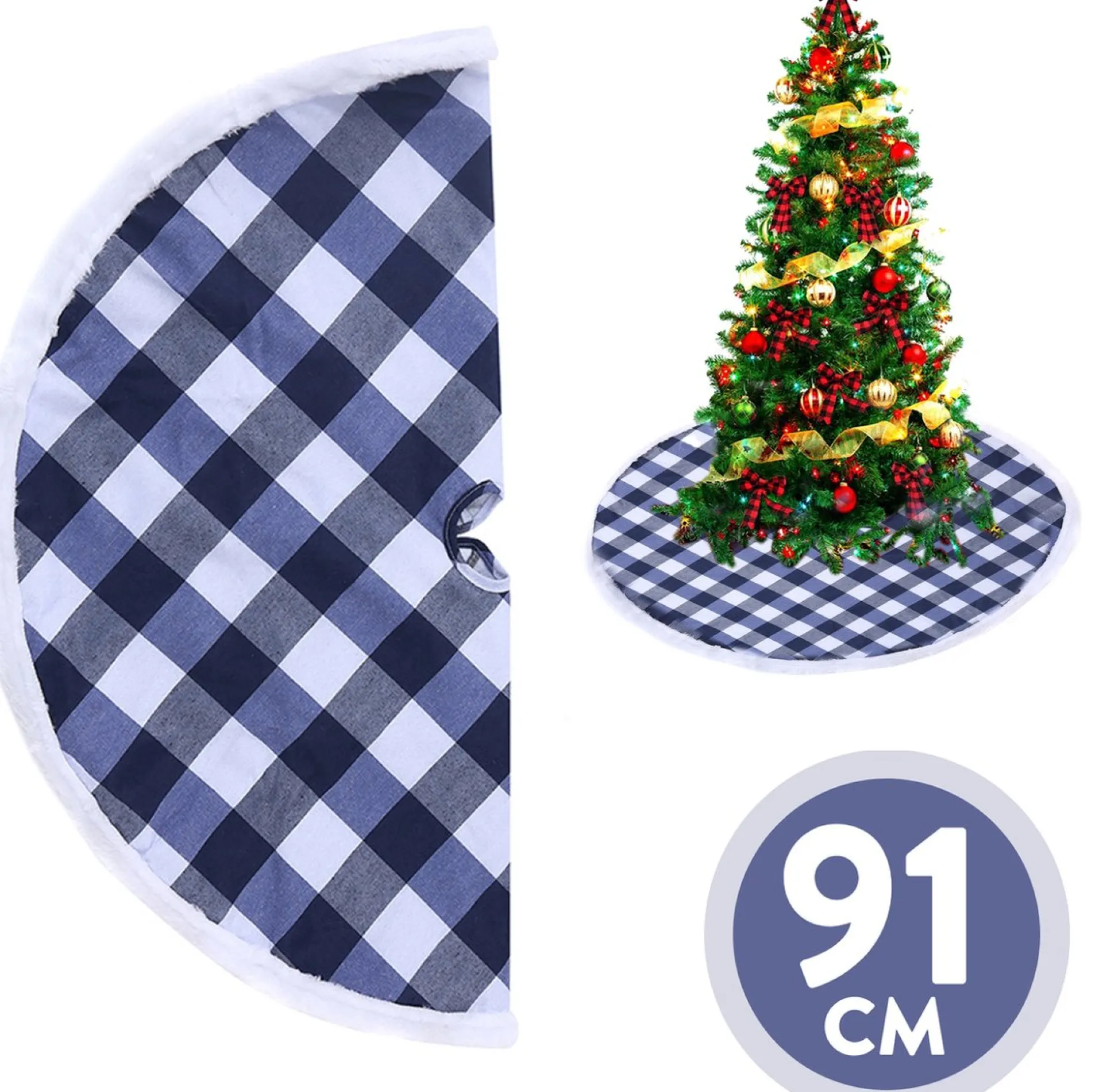 Roegaarden Kerstboomrok | Kerstversiering | Kerstdecoratie Voor Binnen | Grijs | 91 Cm Cheap