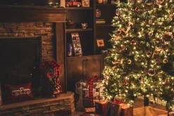 Merkloos Kerstboomrok 100Cm - Kerstman Animatie - Rood/Wit Cheap