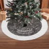 Selwo Kerstboomrok, Grote Luxe Nepbont, Wit-Grijs-Boom-Rok Met Sneeuwvlokken, Dubbele Lagen, Zachte Boomrok Voor Kerstfeestdecoraties, 120 Cm Shop