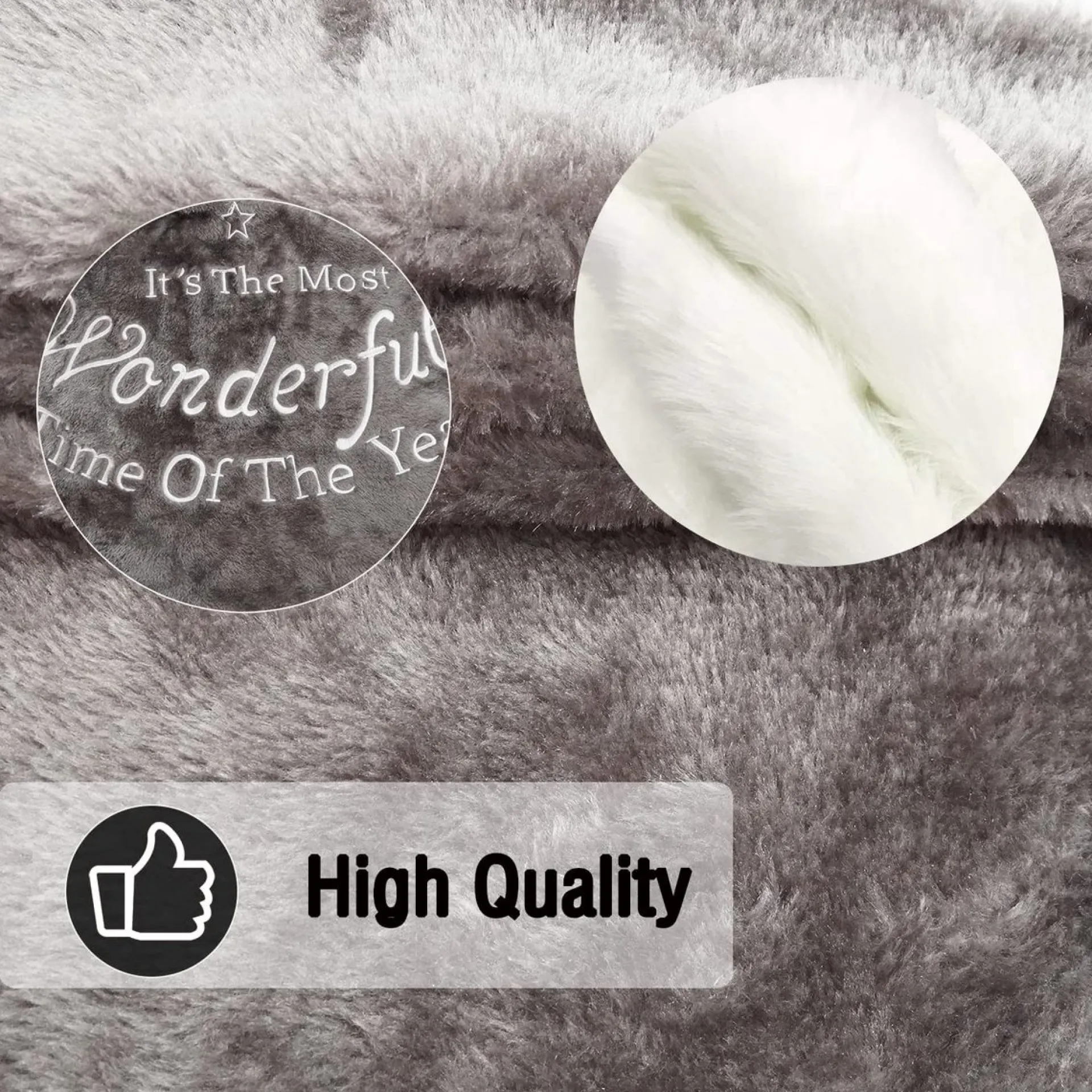 Selwo Kerstboomrok, Grote Luxe Nepbont, Wit-Grijs-Boom-Rok Met Sneeuwvlokken, Dubbele Lagen, Zachte Boomrok Voor Kerstfeestdecoraties, 120 Cm Shop