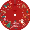 BTH Kerstboomrok Kerstkleed Kerstboomkleed Kerst Versiering Decoratie Kerstrok Kleed Vloerkleed Kerstman 90Cm – 1 Stuk Rood, Kerstman Fashion
