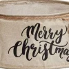 Merkloos Kerstboomrok Met Tekst "Merry Christmas" Owen - Bruin / Zwart - Imitatie Linnen - Kerstboom Mand - O 40 X 60 X 25 Cm Outlet