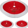 Home u0026 Styling Kerstboomrok Velvet - D100Cm - Rood Met Wit - Merry Christmas Cheap