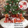 Merkloos Kerstboomrok Wit Pluche, 122 Cm - Boom Rok Voor Kerstmis - Decoraties - Kerstboomkleed Om Kerstboomstandaard Af Te Dekken. Kerst Outlet