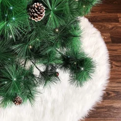 Deggo Kerstboomrok Wit Pluche, 90 Cm Boomrok Voor Kerstmis - Decoraties - Kerstboomkleed Om Kerstboomstandaard Af Te Dekken. Kerst - Kerstmis - Kerstboom Sale