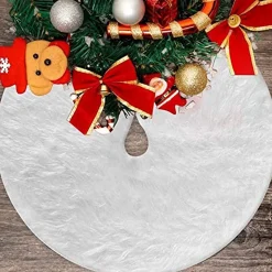 ’merkloos’ Kerstboomrokken - 3 Kleuren - Kerstboom Kleed - 100 Cm - Imitatiebont - Hoogwaardige Kwaliteit Hot