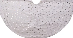 Anna's Collection Kerstboomrok/Kerstboom Kleed Creme Met Sterren 120 Cm - Kerstversiering - Kerstboom Rok/Rokken Hot
