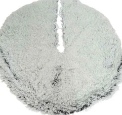 Merkloos Kerstboomrok/Kerstboomkleed/Tapijt Grijs Hoogpolig 100 Cm - Kerstboomkleden - Kerstversiering/Decoratie Cheap