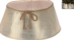 Merkloos Kerstboomrok/Kerstboommand Goud D60 X H25 Cm Voor Een Kerstboom Tot 210 Cm - Kerstboommanden/Kerstboomrokken Cheap