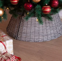 Decoris Kerstboomrok/Kerstboommand Grijs D70 X H28 Cm Voor Een Kerstboom Tot 240 Cm - Kerstboommanden/Kerstboomrokken Clearance
