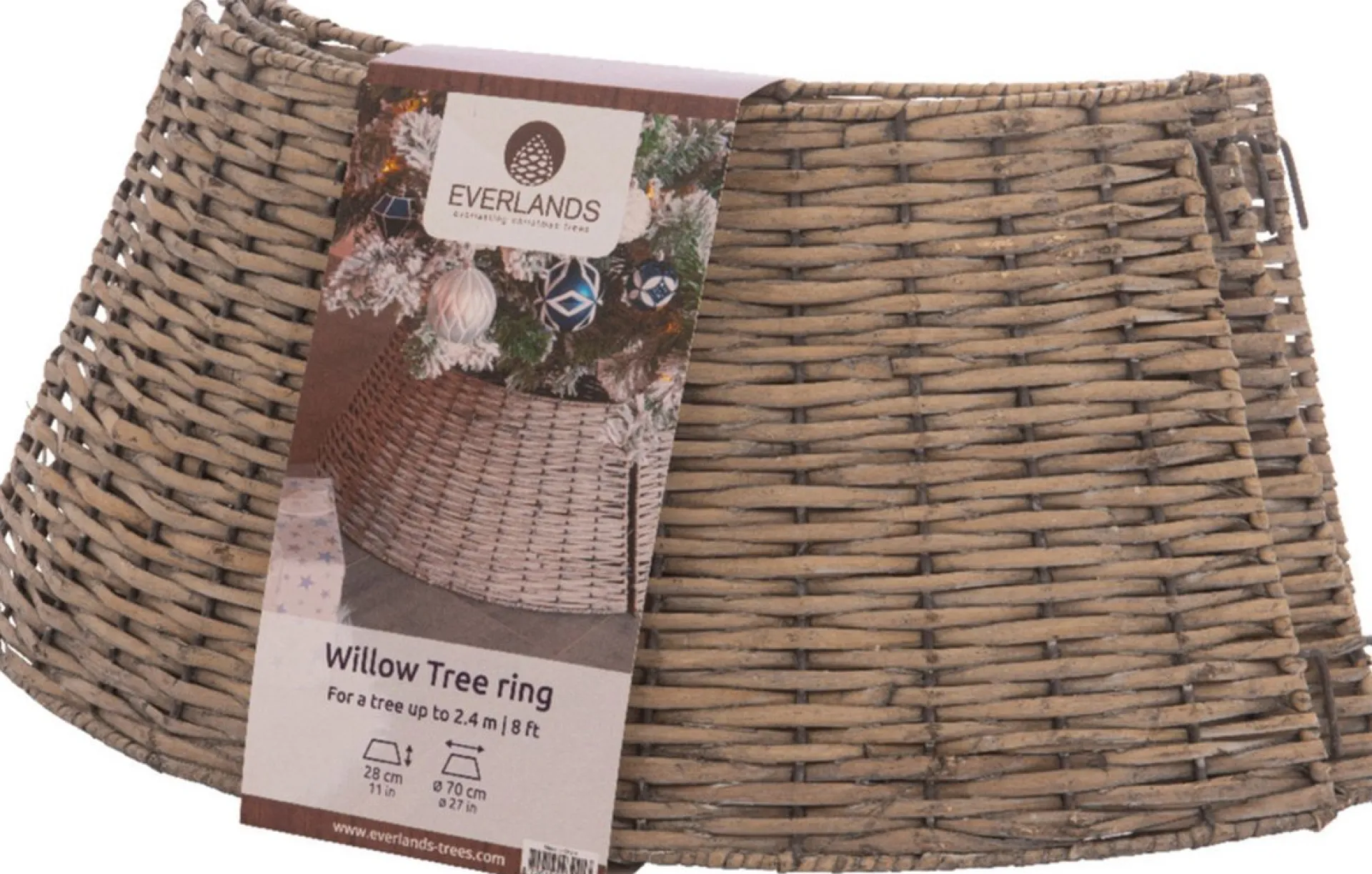 Decoris Kerstboomrok/Kerstboommand Grijs D57 X H28 Cm Voor Een Kerstboom Tot 180 Cm - Kerstboommanden/Kerstboomrokken Fashion