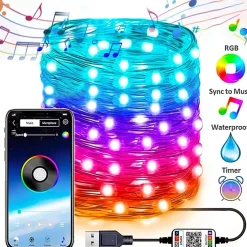 Merkloos Kerstboomverlichting- Kerstverlichting - Led Verlichting - Smart Incl App + Usb - Kerstversiering - Kerstboom Licht Sale