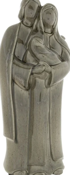 Cosyu0026Trendy Kerststallen>Kerstfamilie Sofia Glazing Groen 15X10Xh 35Cm Aardewerk