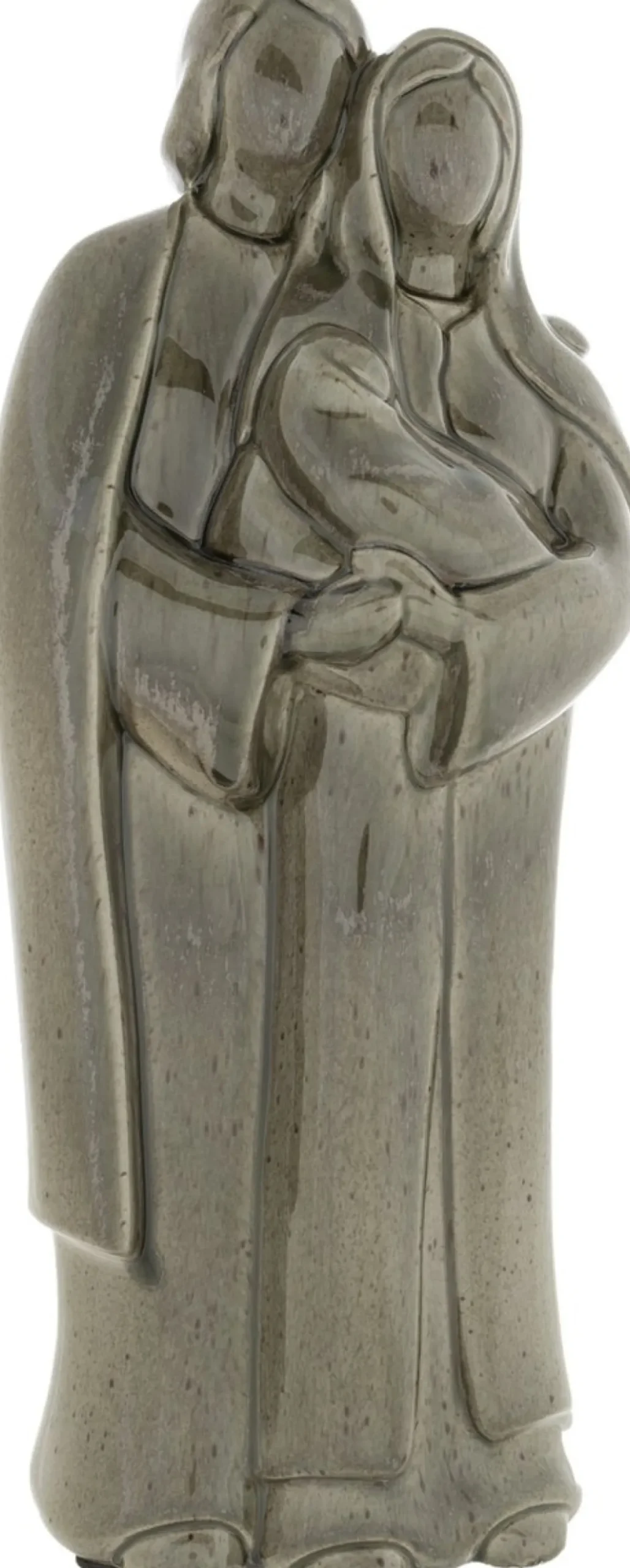 Cosyu0026Trendy Kerststallen>Kerstfamilie Sofia Glazing Groen 15X10Xh 35Cm Aardewerk