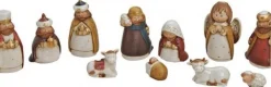 Advent Kerststallen>Kerstgroep Keramiek Met Mini Figuurtjes Set 11 -Dlg