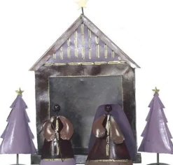 Fairtrade uit Indonesie Kerststallen>Kerstgroepen - Meerdere Vormen - Metaal - Grijs, Bruin - 33X22X10 - Fairtrade - Sarana