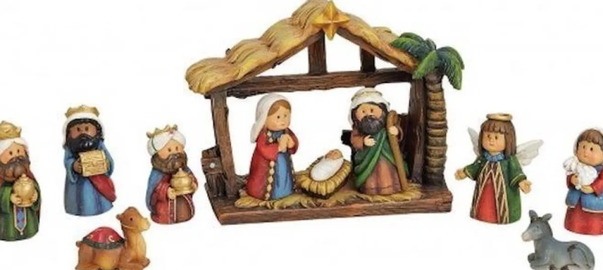 Merkloos Kerststallen>Kerstgroepje - 11-Dlg Set