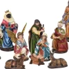 Kersthuisjebestellen Kerststallen> - Kerstgroep - Kerstbeeldjes Voor Kerststal - Set Van 10 Stuks - H 8 Tot 20 Cm - Multicolour