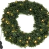 Merkloos Kerstkransen>Kerstkrans - 50 Cm - Met Led Verlichting