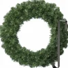 Merkloos Kerstkransen>Kerstkrans 60 Cm - Groen - Met Zwarte Hanger/Ophanghaak - Kerstversiering