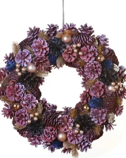 WDMT Kerstkransen>Kerstkrans - Gold Berry | O 40 Cm | Decoratieve En Goed Gevulde Kerstkans Gemaakt Van Natuurlijke Materialen | Samengesteld Met Rode En Gouden Details | Goud