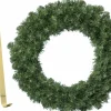 Decoris Kerstkransen>Kerstkrans - Groen - 35 Cm- Kunststof - Incl. Messing Deurhanger