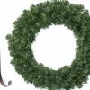 Decoris Kerstkransen>Kerstkrans - Groen - 35 Cm- Kunststof - Incl. Ijzeren Deurhanger