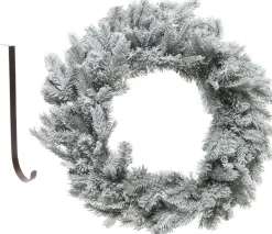 Decoris Kerstkransen>Kerstkrans - Met Sneeuw - 50 Cm- Kunststof - Incl. Deurhanger