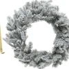 Decoris Kerstkransen>Kerstkrans - Met Sneeuw - 50 Cm- Kunststof - Incl. Deurhanger