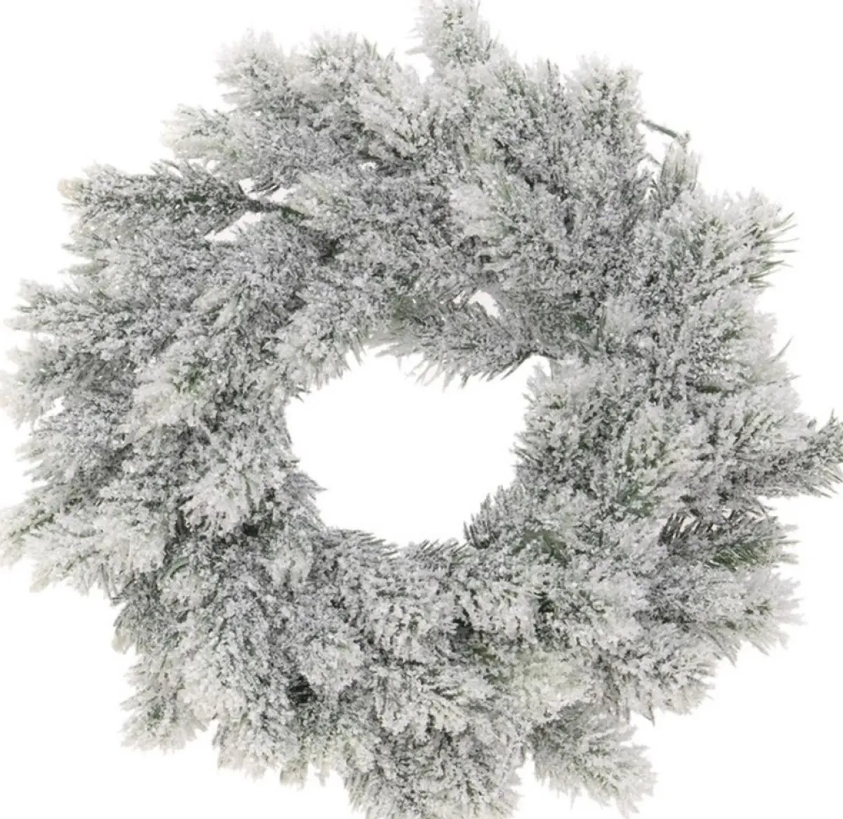 Decoris Kerstkransen>Kerstkrans - Met Sneeuw - D35 Cm - Incl. Verlichting Helder Wit