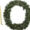 Decoris Kerstkransen>Kerstkrans - Met Verlichting - 60 Cm- Kunststof - Incl. Deurhanger