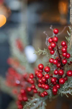 Merkloos Kerstkransen>Kerstkrans - Rode Bessen - Kerstversiering - Kerstmis - Deurkrans - Decoratie