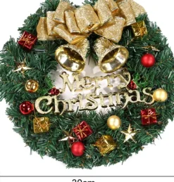 * Kerstkransen>Kerstkrans 40Cm - Kerstdecoratie Voor Binnen - Kerstcadeau - Kerstversiering - Kerstdecoratie - Kerstboom