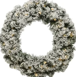 Lumineo Kerstkransen></noscript>Kerstkrans Imperial Met Sneeuw 60Cm En 50Led Lampjes