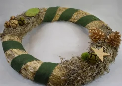 * Kerstkransen>Kerstkrans, Krans, 100% Natuurlijke Materialen, O , Groen/Bruin