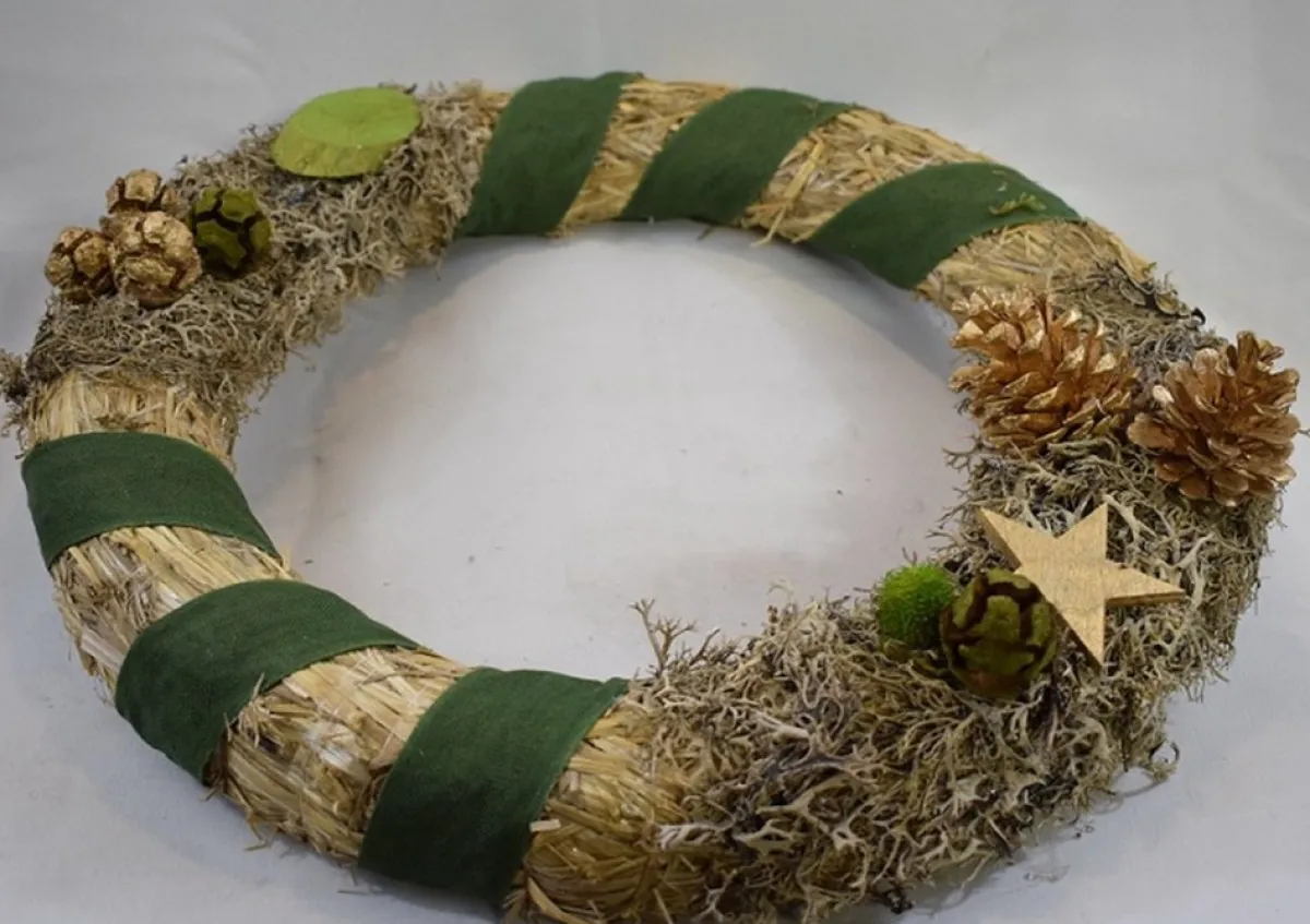 * Kerstkransen>Kerstkrans, Krans, 100% Natuurlijke Materialen, O , Groen/Bruin