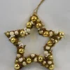 * Kerstkransen>Kerstkrans, Krans, Ster, Goud/Wit, 26 X