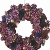 Naturn Christmas Kerstkransen>Kerstkrans Landelijk - Gold Berry | O 39 Cm | Krans Landelijk Rond | Kerstdecoratie Deurkrans | Krans Voor De Kerst | Kerstversiering Kransen | Paars