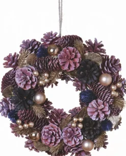Naturn Christmas Kerstkransen>Kerstkrans Landelijk - Gouden Bessen | O 30 Cm | Krans Landelijk Rond | Kerstdecoratie Deurkrans | Krans Voor De Kerst | Kerstversiering Kransen | Goud