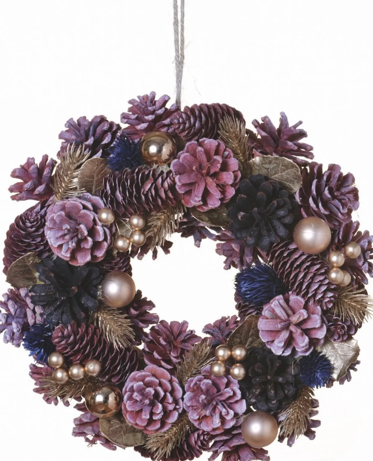 Naturn Christmas Kerstkransen>Kerstkrans Landelijk - Gouden Bessen | O 30 Cm | Krans Landelijk Rond | Kerstdecoratie Deurkrans | Krans Voor De Kerst | Kerstversiering Kransen | Goud