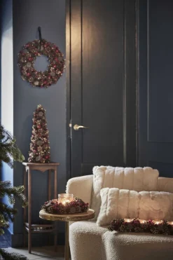 Naturn Christmas Kerstkransen>Kerstkrans Landelijk - Pinecone Snowflake | O 30 Cm | Krans Landelijk Rond | Kerstdecoratie Deurkrans | Krans Voor De Kerst | Kerstversiering Kransen | Kerstcadeau