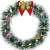 * Kerstkransen>Kerstkrans Led, Goud, 32 Cm, Kerstversiering, Deurkrans, Kerstdecoratie